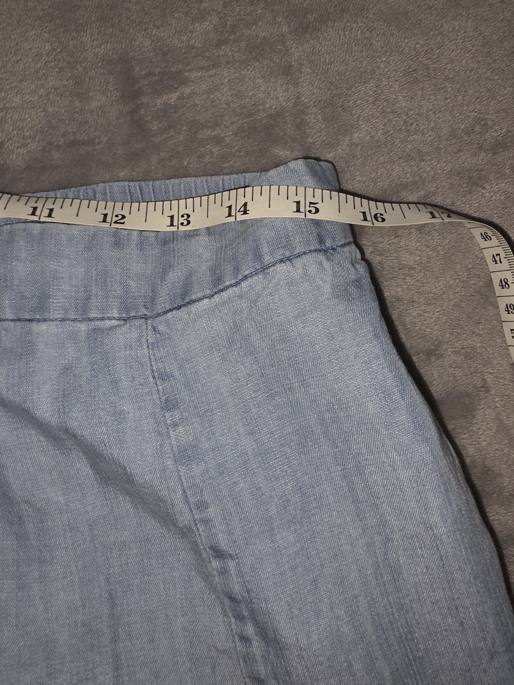 Sigrid Olsen Light Blue Chambray Maxi Skirt-Large - Picture 5 of 7